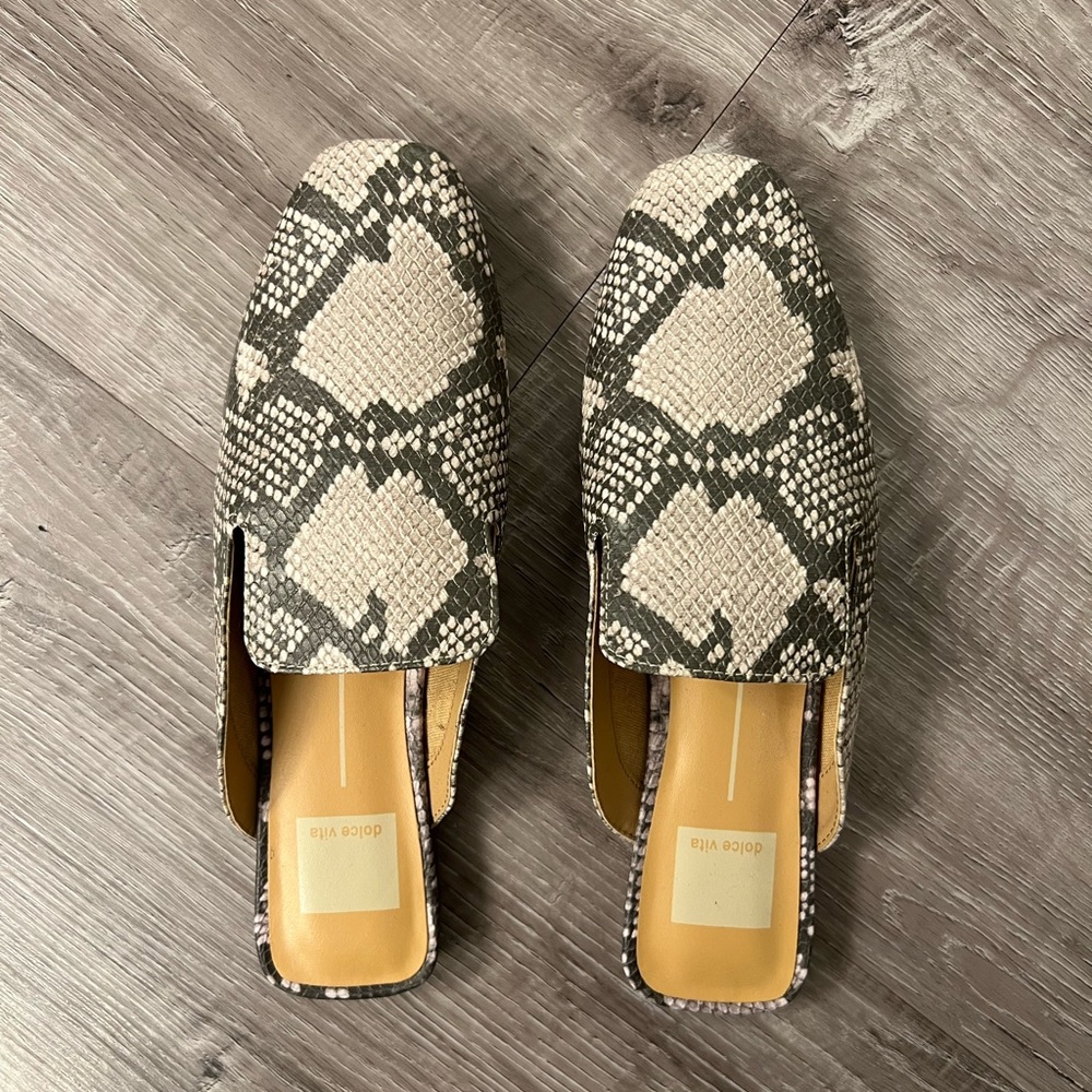 Dolce Vita Faux Snakeskin Mules